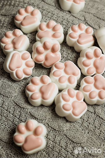 Таба лапка Новый год мыло ручной работы 2шт