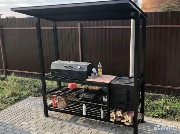 Мангал с печью