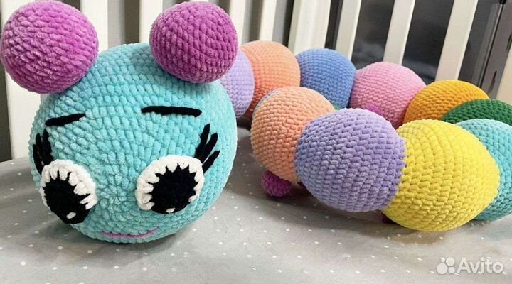 Игрушка-бортик в кроватку Плюш