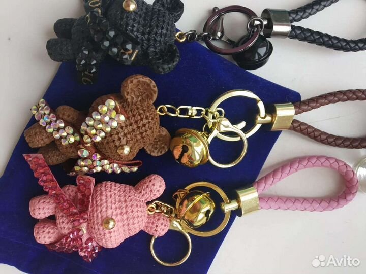 Брелок мишка с чешскими стразами