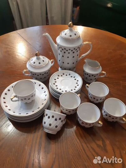Кофейный сервиз рижский фарфоровый завод