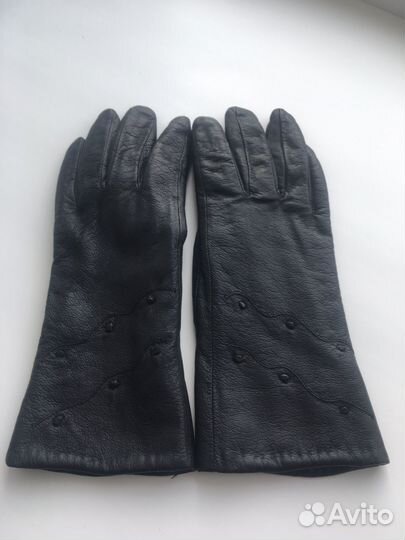 Женские кожаные перчатки 8,5 разм