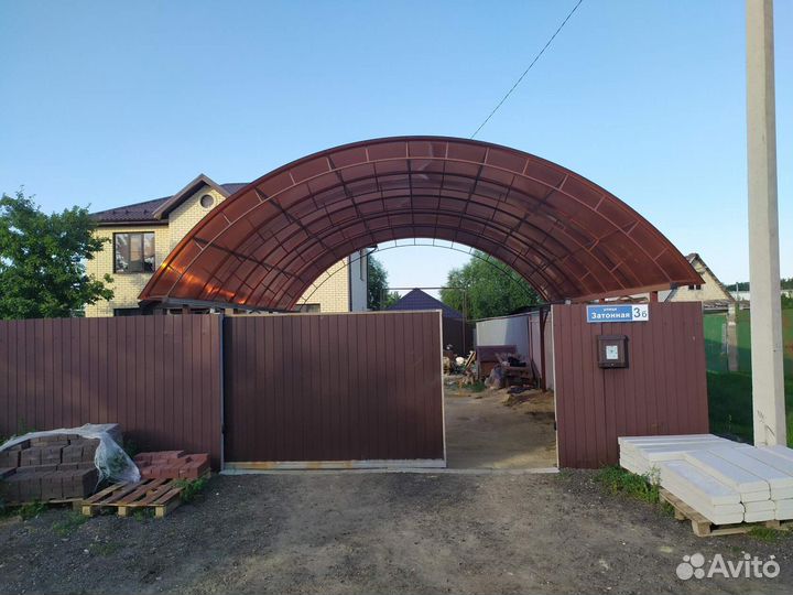 Изготовление и монтаж навесов, авто навес