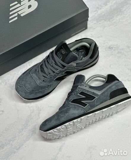 Кроссовки new balance 574 мужские кожаные