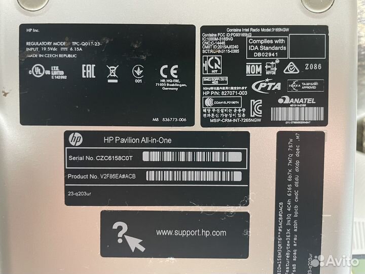 Моноблок HP Pavilion AIO 23-q203ur