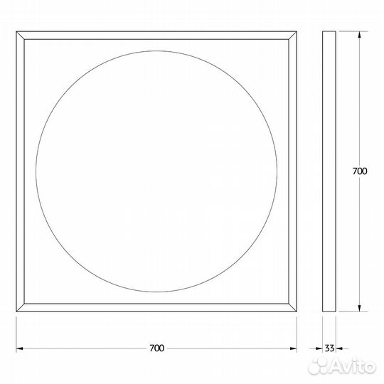 Зеркало с LED-подсветкой настенное eclipse defest