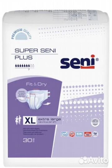 Памперсы для взрослых super сени plus