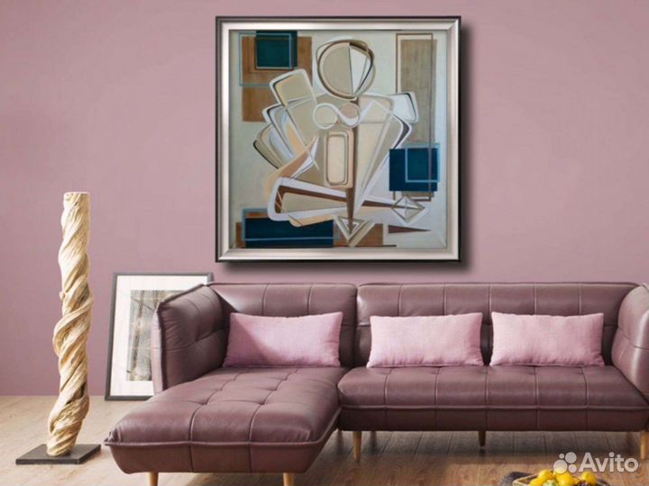 Большая интерьерная картина маслом Абстракция