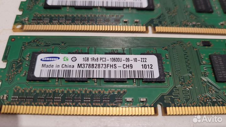 Озу (RAM) DDR3 Samsung 1 Гб х2