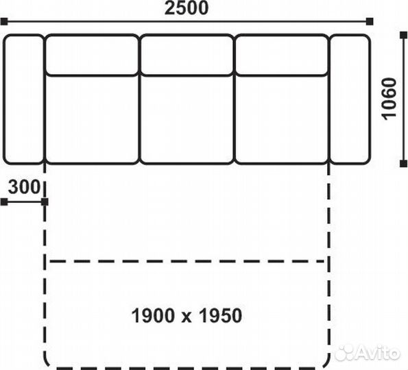 Диван прямой Фаворит