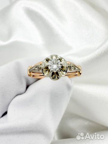 Золотое кольцо с бриллиантом 585 / 3.51 гр