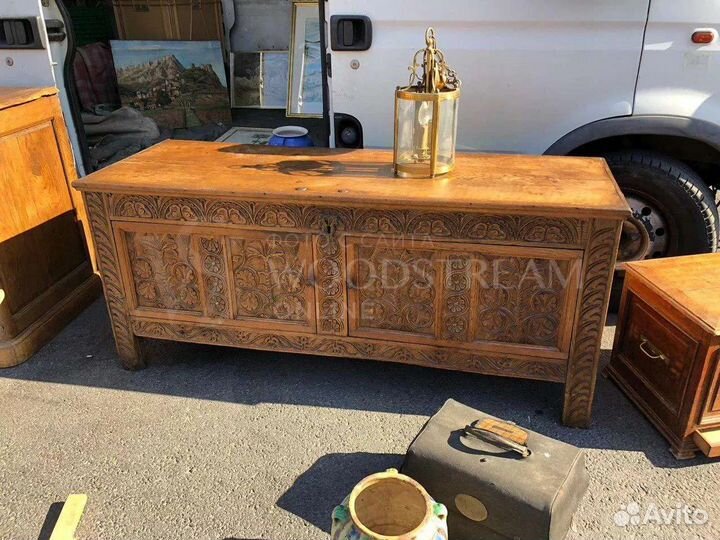 Сундук.Скамья.Бретонь.Винтаж.Мебель массив.Старина