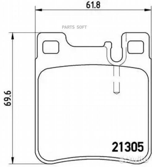 Brembo P50017 Колодки тормозные, комплект задний