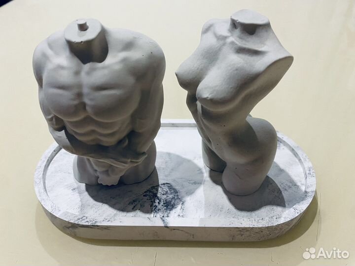 Женский мужской силуэт из гипса «Male & Female