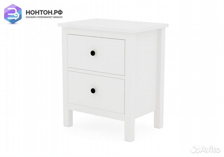 Тумба с 2-мя ящиками khimki белая