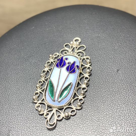 Винтажный Кулон Филигрань Финифть Подвеска Ретро