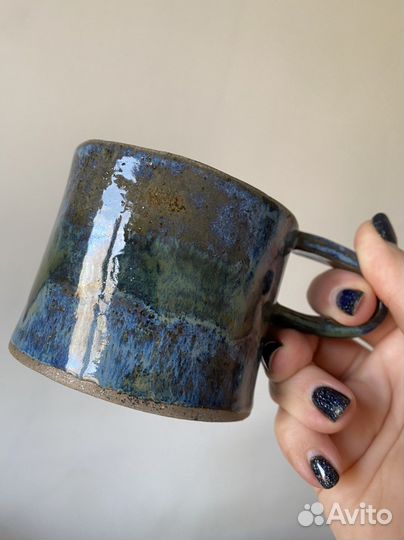 Чашка с блюдцем 150мл ручная работа