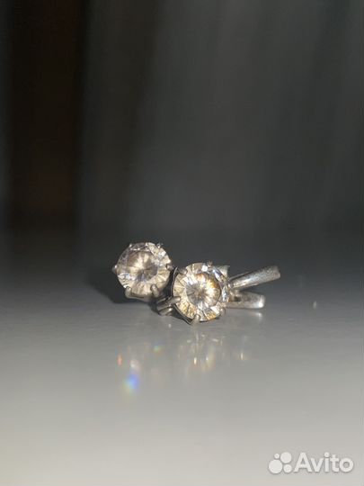 Серебряные украшения (серьги, кольцо, цепочка)