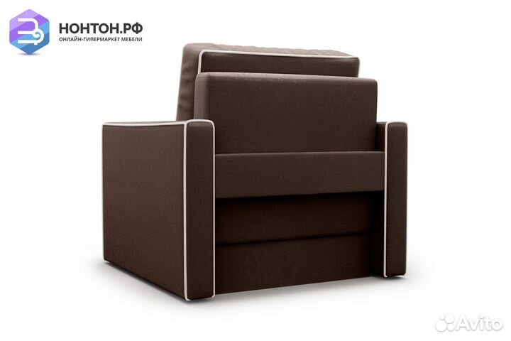 Кресло еврокнижка Леон коричневое