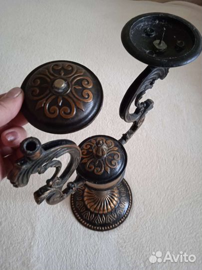 Подсвечник под бронзу, винтаж, СССР