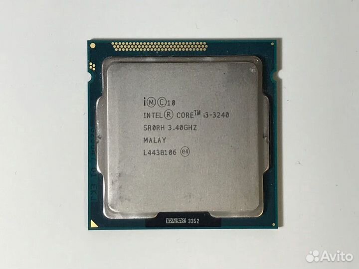 Процессор intel core i3-3240: 4 потока, 3400 Мгц