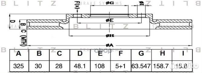 Диск тормозной BS0488 Blitz