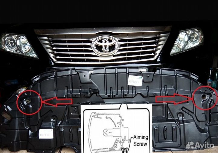 Защита бампера Camry 50/55