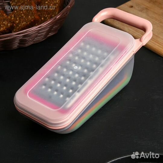 Тёрка-контейнер, 927 см, 4 насадки, цвет микс