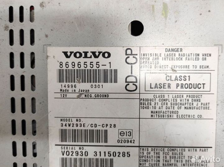 Магнитола CD Volvo XC90 I C 2002 - 2006