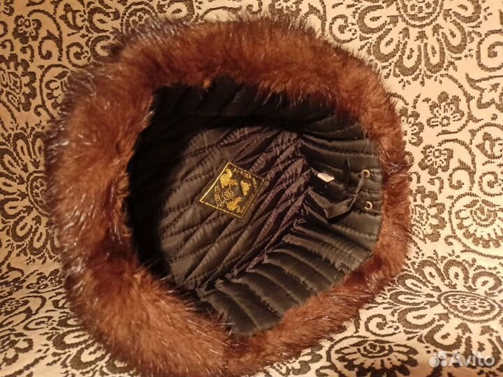 Норковая шапка мужская ушанка