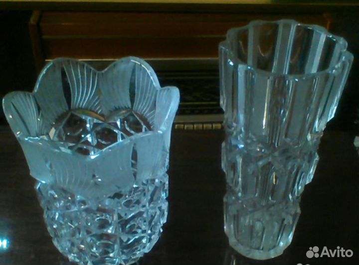 2 Хрустальных Советских вазы