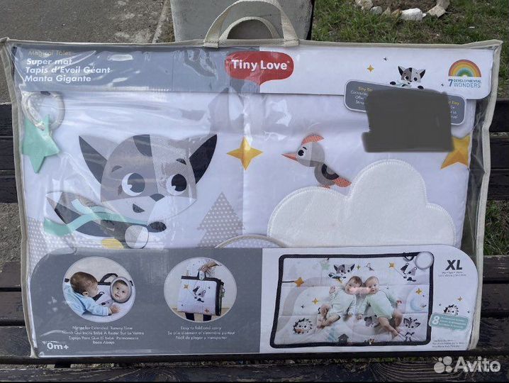 Развивающий коврик tiny love день и ночь полотно