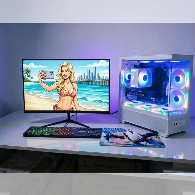 Игровой пк монитор 24" rtx 5060 14400 i5 системный