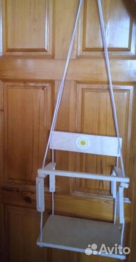 Качели детские подвесные деревянные