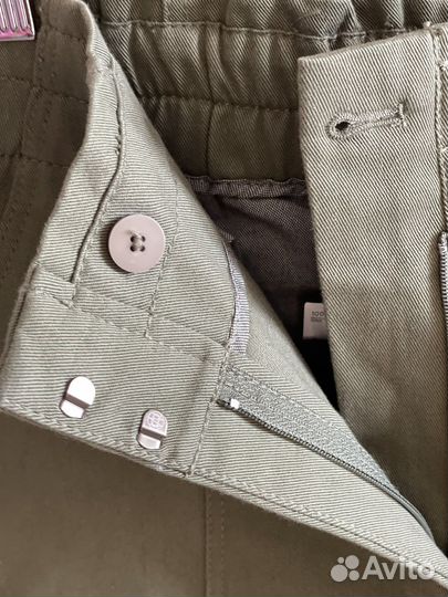 Широкие Брюки хаки. Massimo dutti брюки