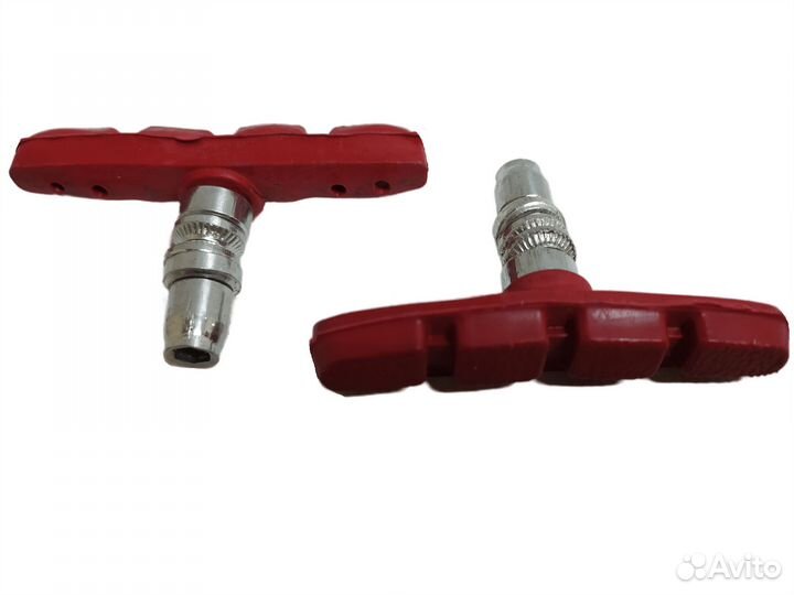 Тормозные колодки под V-Brake, 70мм., 2шт, красные