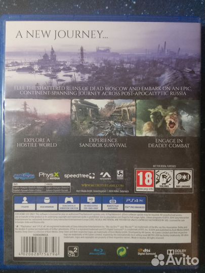 Игры ps 4 метро исход/ возвращение