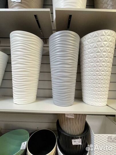 Кашпо из ротанга, напольное