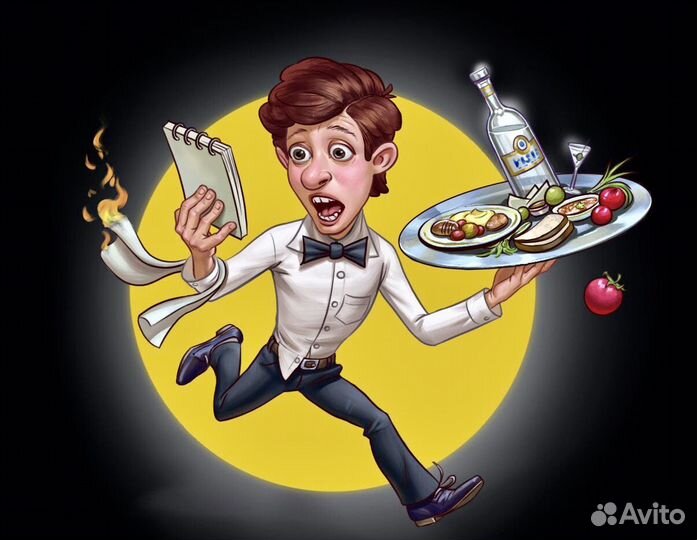 Официант в ресторан