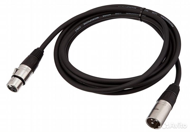 Межблочный кабель XLR M-XLR F, длина 3.0 метра