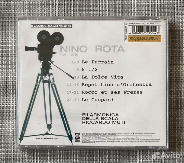 Nino Rota - Musiques De Film CD Rus
