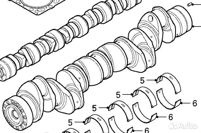 1939850 Коленвал Daf XF106