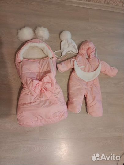 Конверт на выписку для девочки зима