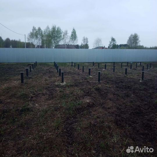 Монтаж винтовых свай