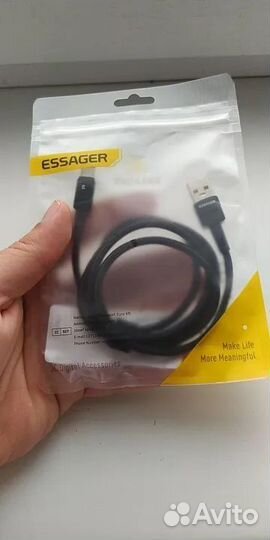 Кабель USB - USB type C / 1.0 М / Essager 6А