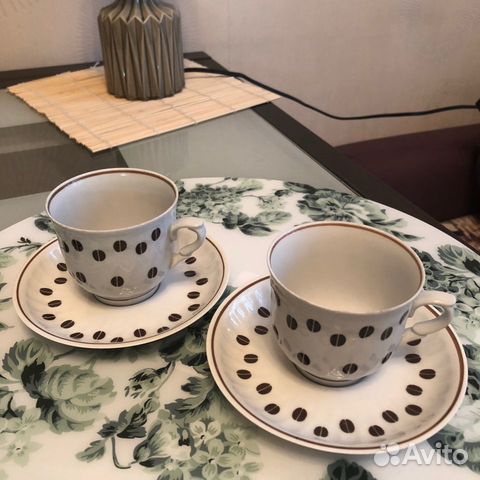2 кофейные чашки Рижский фарфоровый завод
