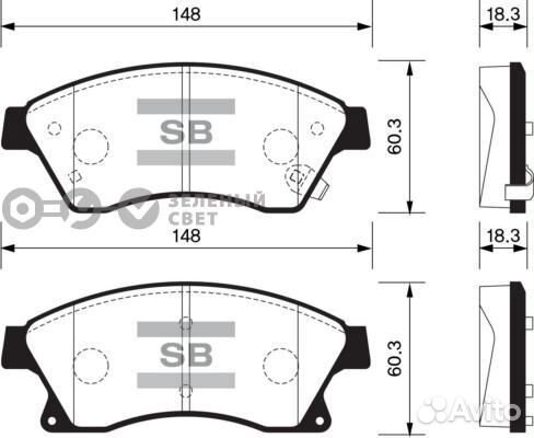 Sangsin brake SP1362 Колодки тормозные передние op