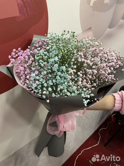 Букет цветов из гипсофилы, доставка