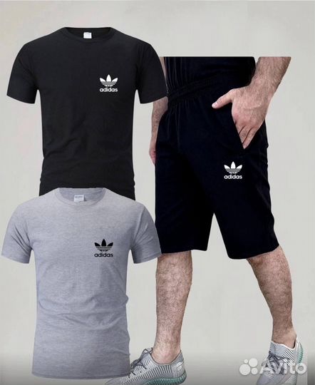 Спортивный мужской костюм с шортами Adidas