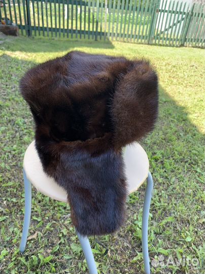 Норковая шапка мужская ушанка